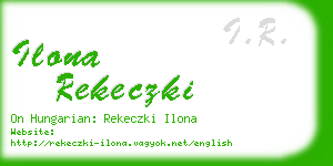 ilona rekeczki business card